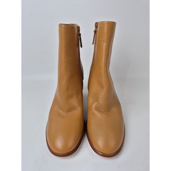 Tory Burch Women's Brown Brooke Stamped Heel Leather Bootie Size 9.5 US - Picture 3 of 7